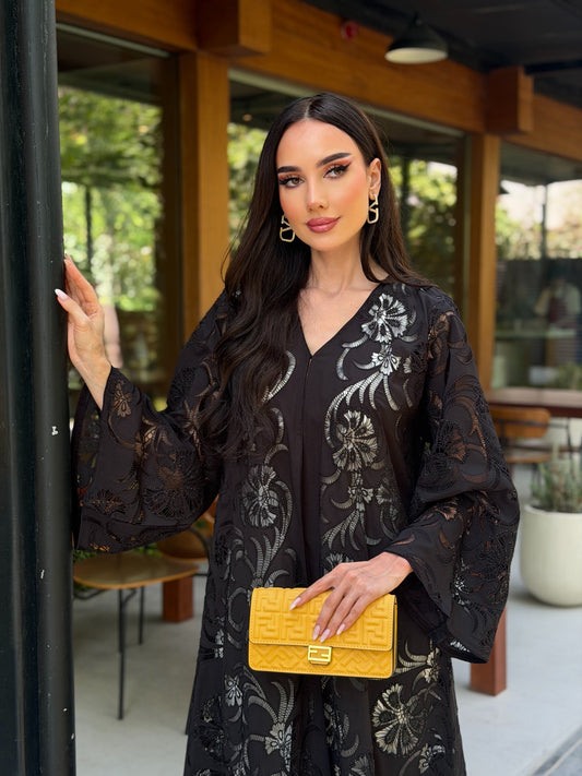 LAM216 – Black dantel embroidered