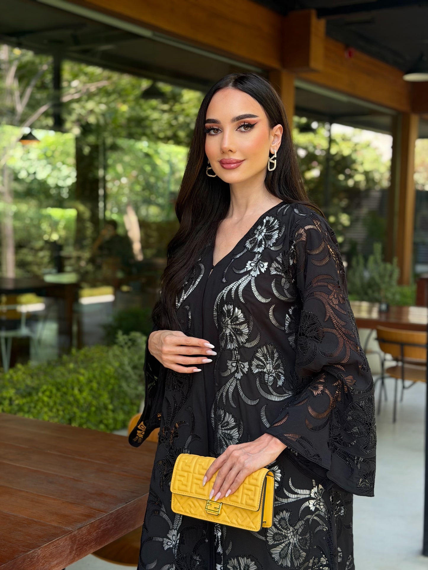 LAM216 – Black dantel embroidered