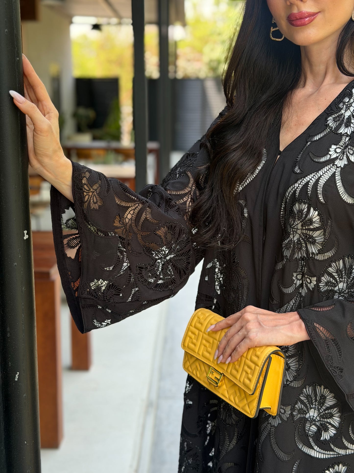LAM216 – Black dantel embroidered