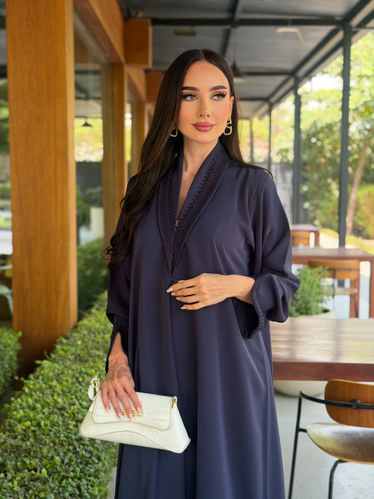 LAM207 – Deep Navy A-line Nada fabric