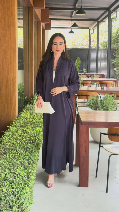 LAM207 – Deep Navy A-line Nada fabric